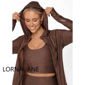 Lorna Jane Long Sleeves Plain Logo Hoodies & Sweatshirts