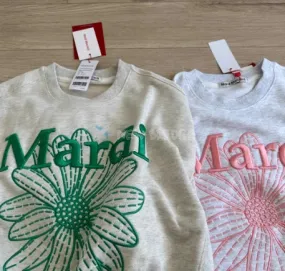 Mardi Mercredi Street Style Long Sleeves Logo Hoodies & Sweatshirts