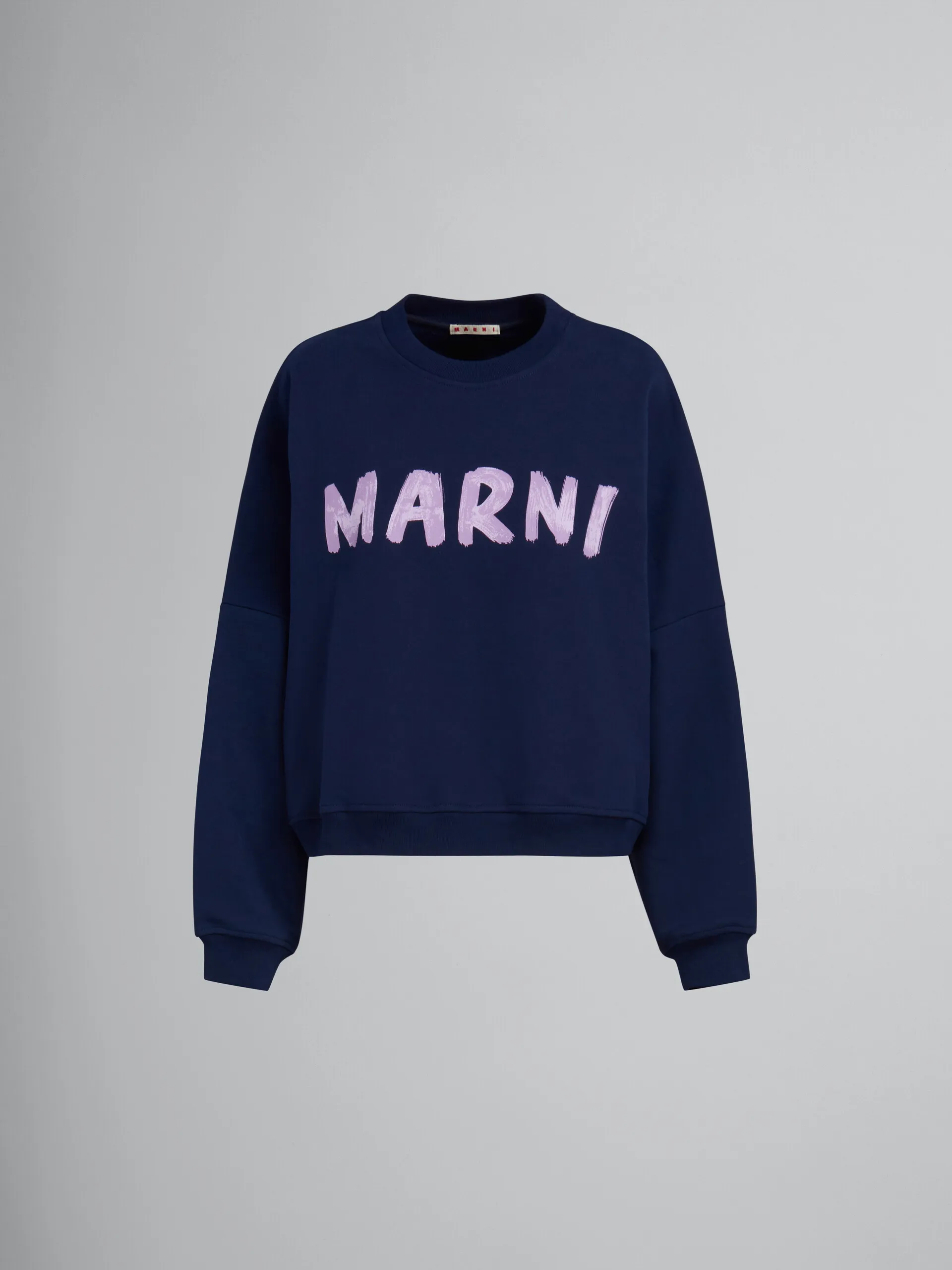 MARNI Crew Neck Long Sleeves Street Style Cotton Logo T-Shirt