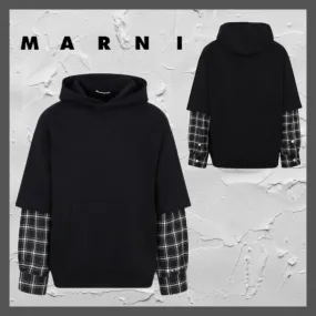 MARNI Plaid Patterns Street Style Long Sleeves Cotton