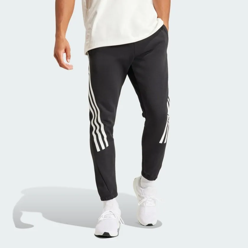 men's adidas black trackpants 3-stripes future icons