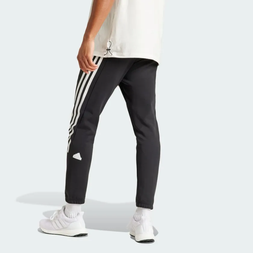 men's adidas black trackpants 3-stripes future icons