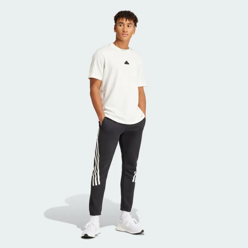 men's adidas black trackpants 3-stripes future icons