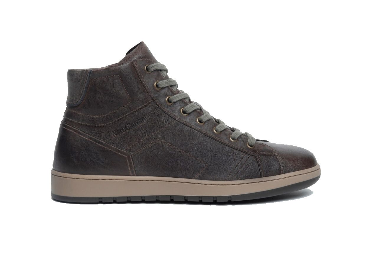 Men's Leather Sneakers: Nerogiardini Osaka T.Moro I303040U/300