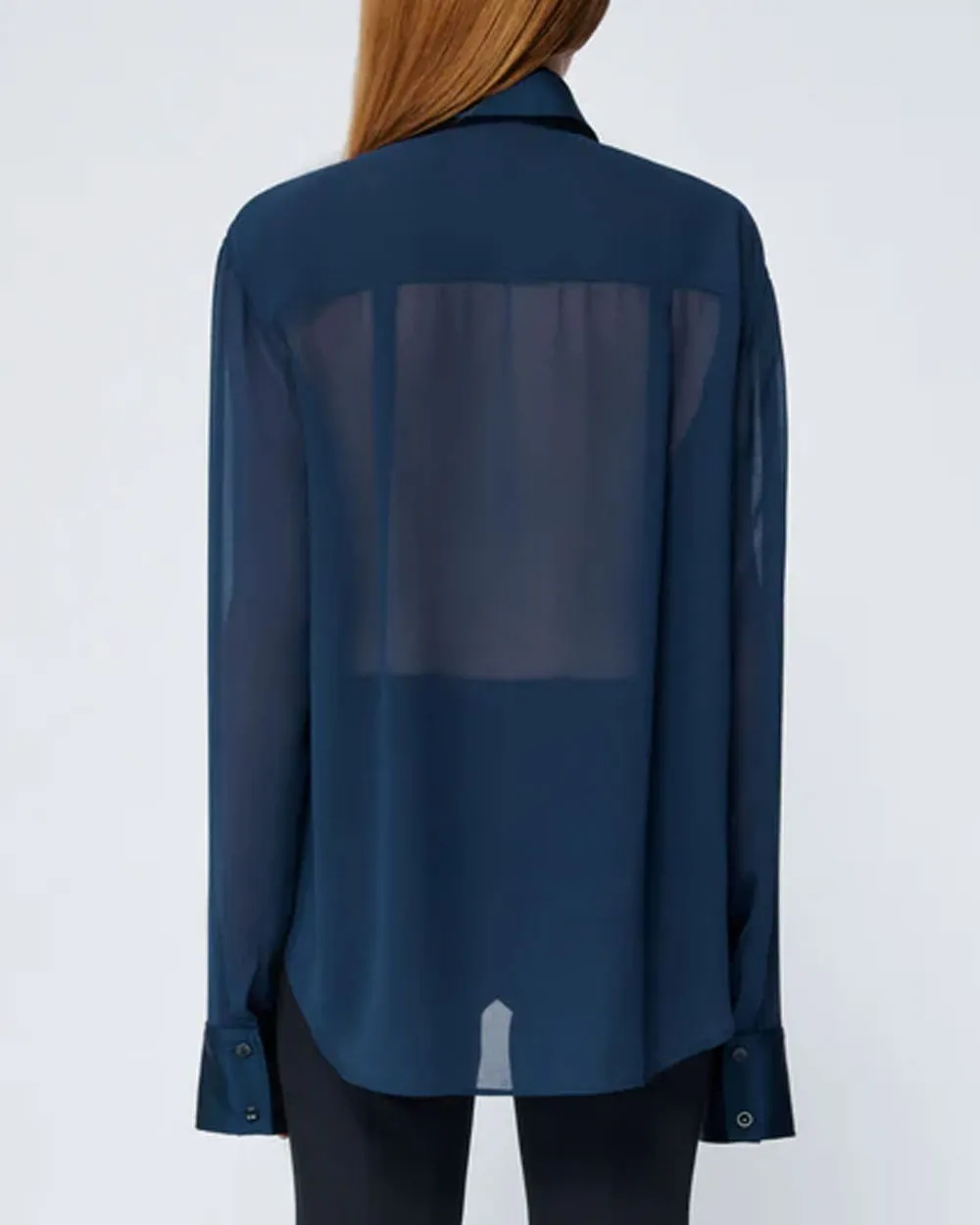 Midnight Vinka Pleated Long Sleeve Shirt