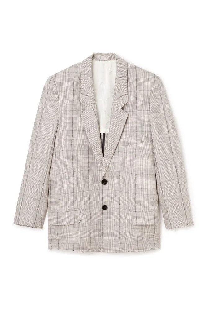 Mister Mister Check Blazer - Grey