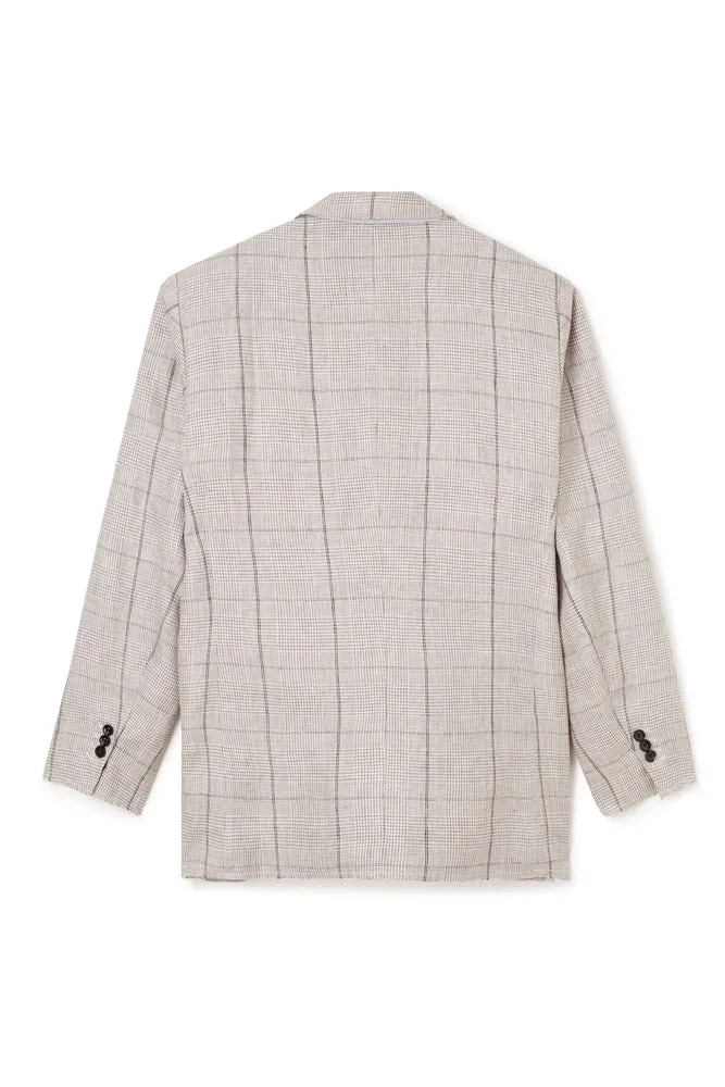 Mister Mister Check Blazer - Grey