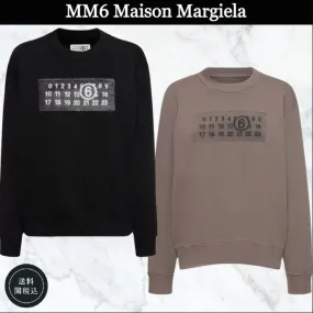 MM6 Maison Margiela Long Sleeves Cotton Logo Unisex U-Neck