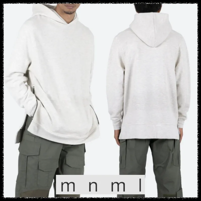 MNML | Unisex Street Style Long Sleeve Plain Cotton Skater Style for Men and Women