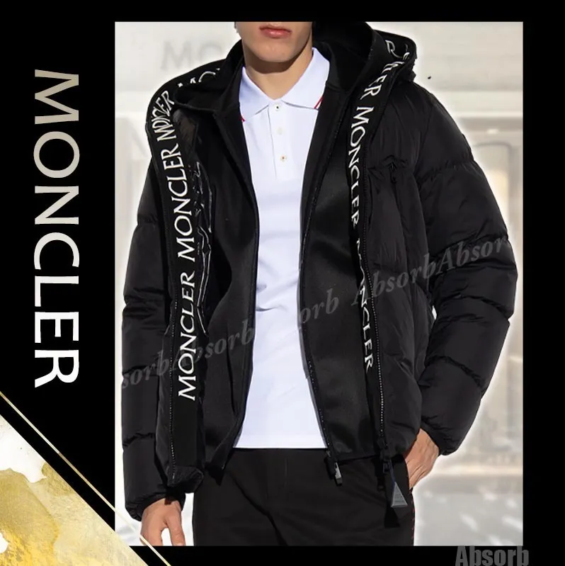 Moncler Street Style Long Sleeves Plain Logo Hoodies.