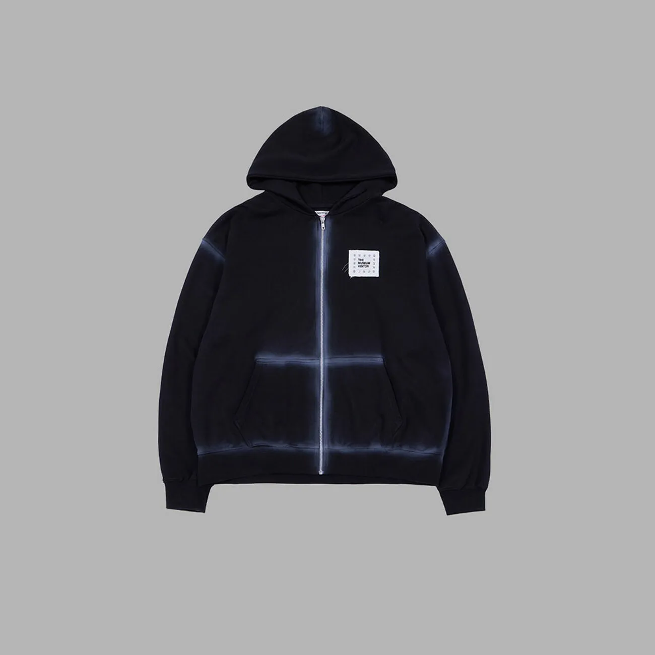 Museum Visitor Spray Printed Zip Up Hoody