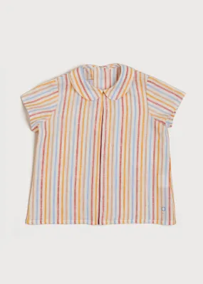 Mustard Peter Pan Collar Shirt for Toddlers (12-36 months)