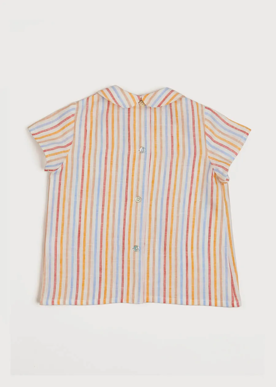 Mustard Peter Pan Collar Shirt for Toddlers (12-36 months)