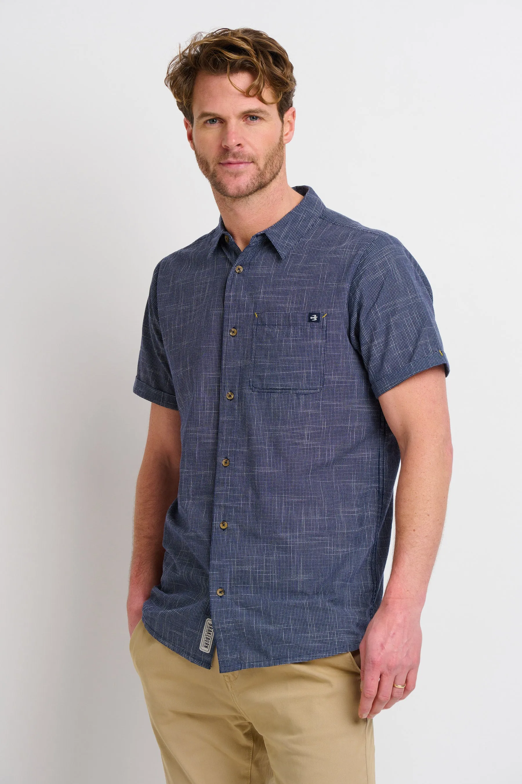 Navy Checkered Shirt