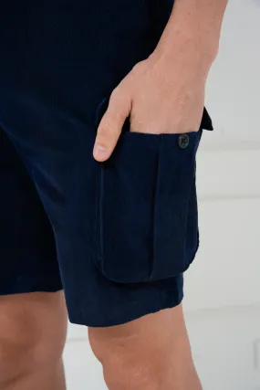 Navy corduroy cargo shorts with stretch - Search Results: Navy Corduroy Stretch Cargo Shorts - [website link]