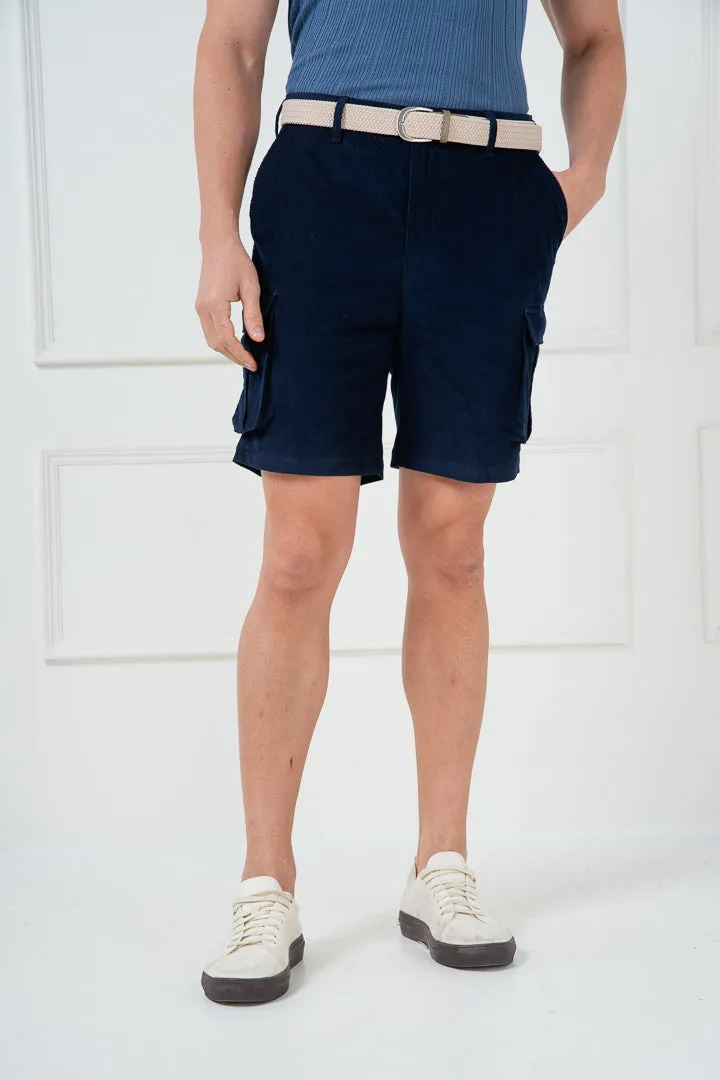 Navy corduroy cargo shorts with stretch - Search Results: Navy Corduroy Stretch Cargo Shorts - [website link]