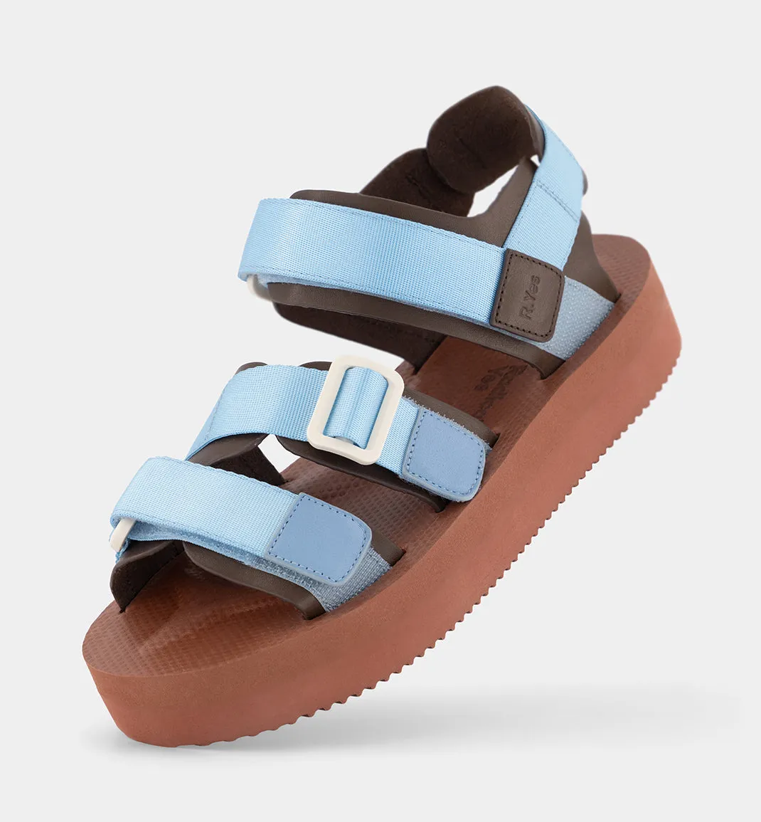 Neptune 2.0 Athletic Sandal in Cornflower and Chocolate