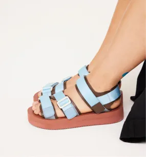 Neptune 2.0 Athletic Sandal in Cornflower and Chocolate