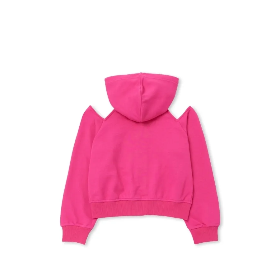 NERDY Women's open shoulder hoodie zip-up - 3 color options