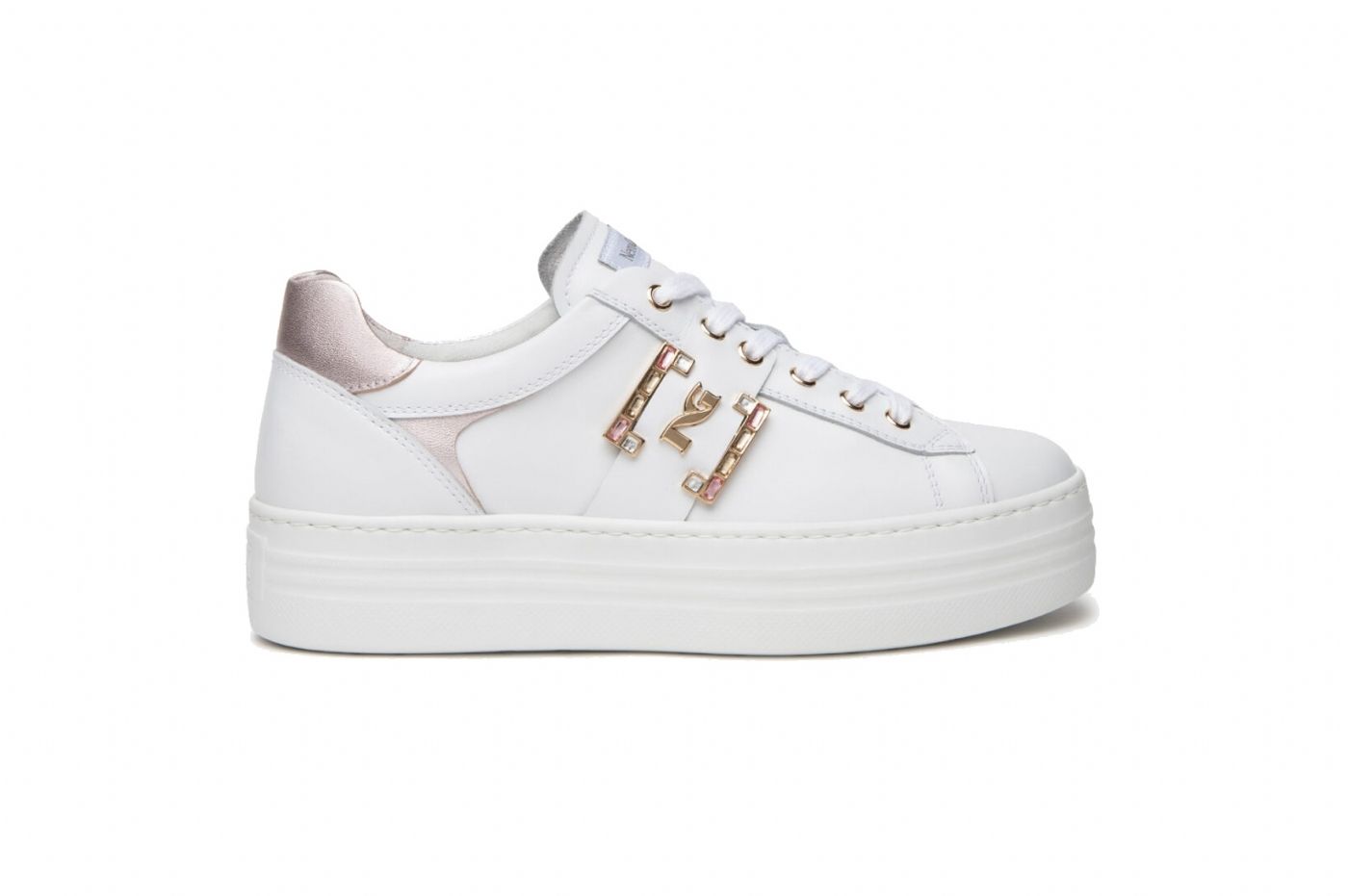 NEROGIARDINI DONNA SKIPPER White/Pink Sneakers E409967D/707