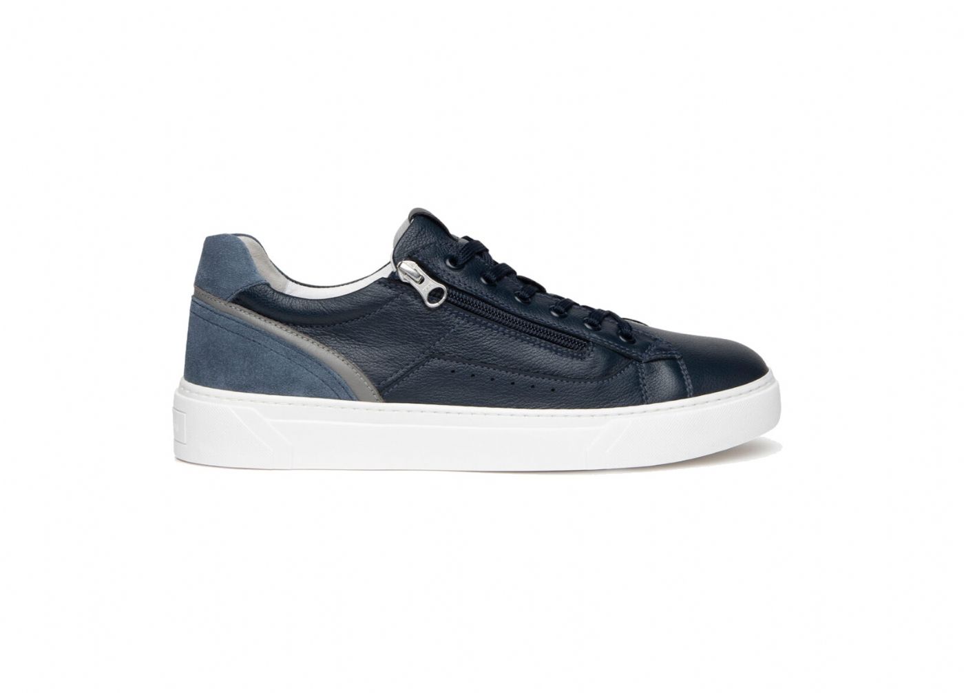 Nerogiardini Men's Blue Leather Sneakers - E400241U/200.