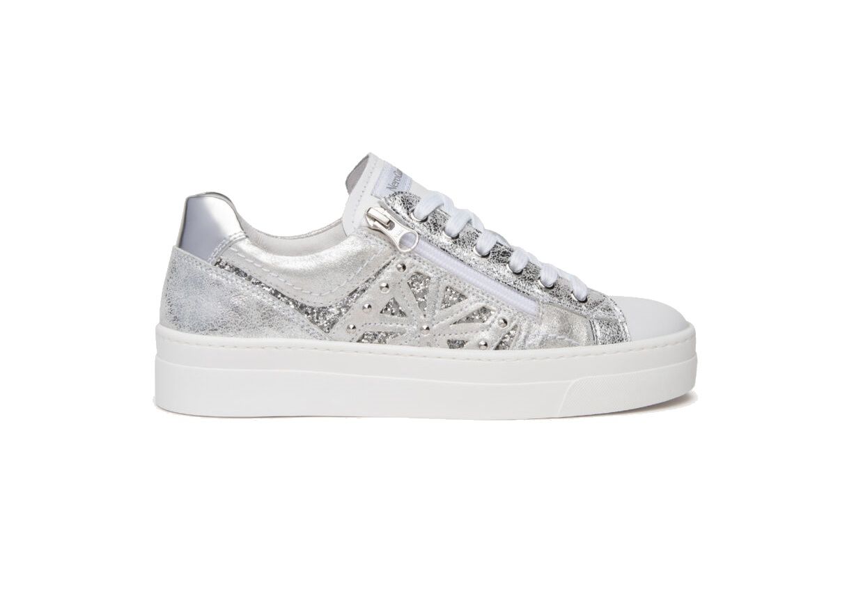 NEROGIARDINI White Sneakers with Zip and Laces - E409930D/707