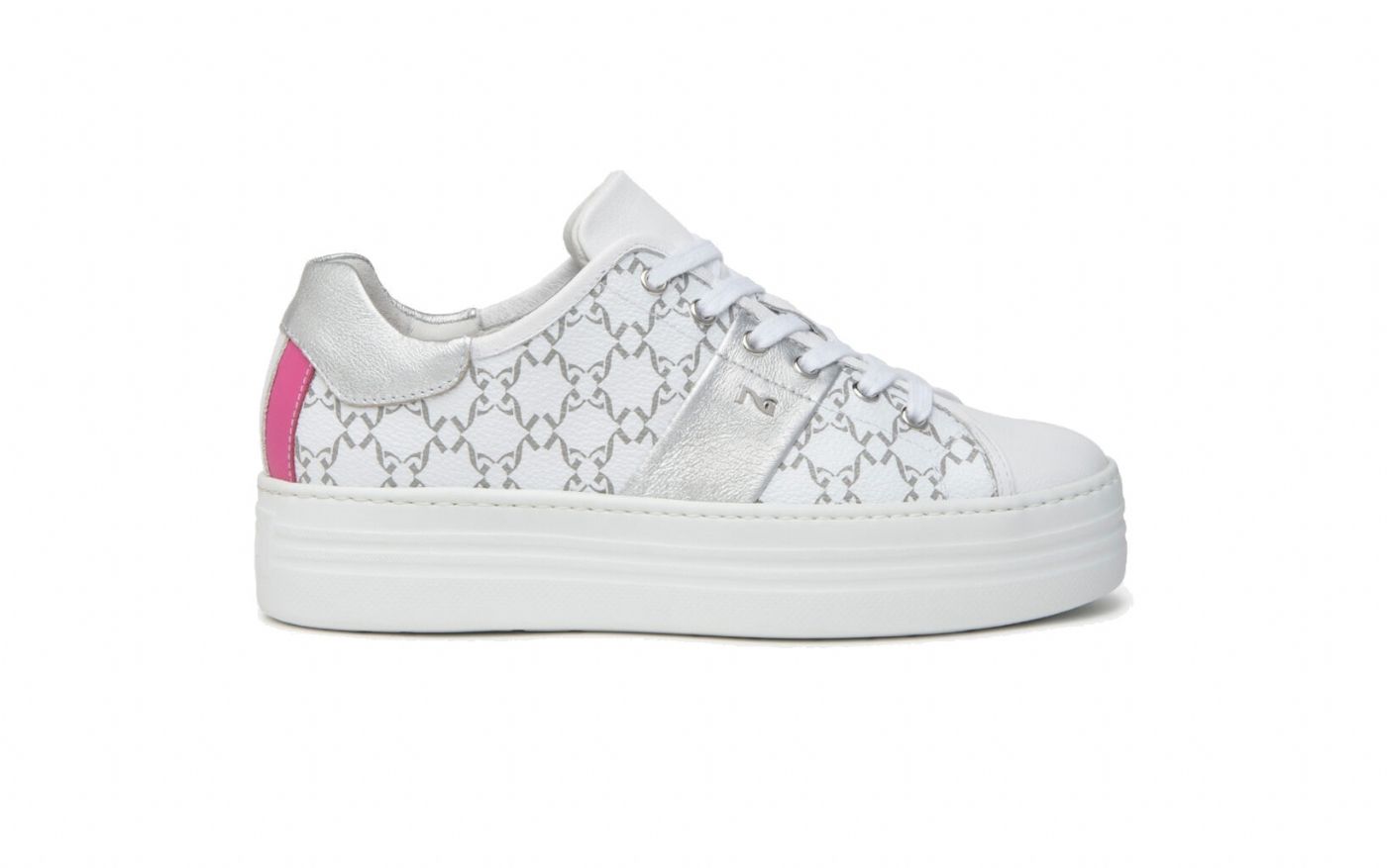 NeroGiardini White/Grey Women's Sneakers E409951D/707