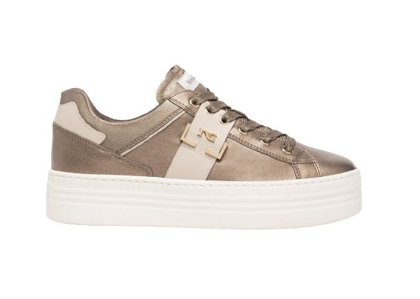 Nerogiardini Women's Leather Sneakers Brown Ivory I308412D/322