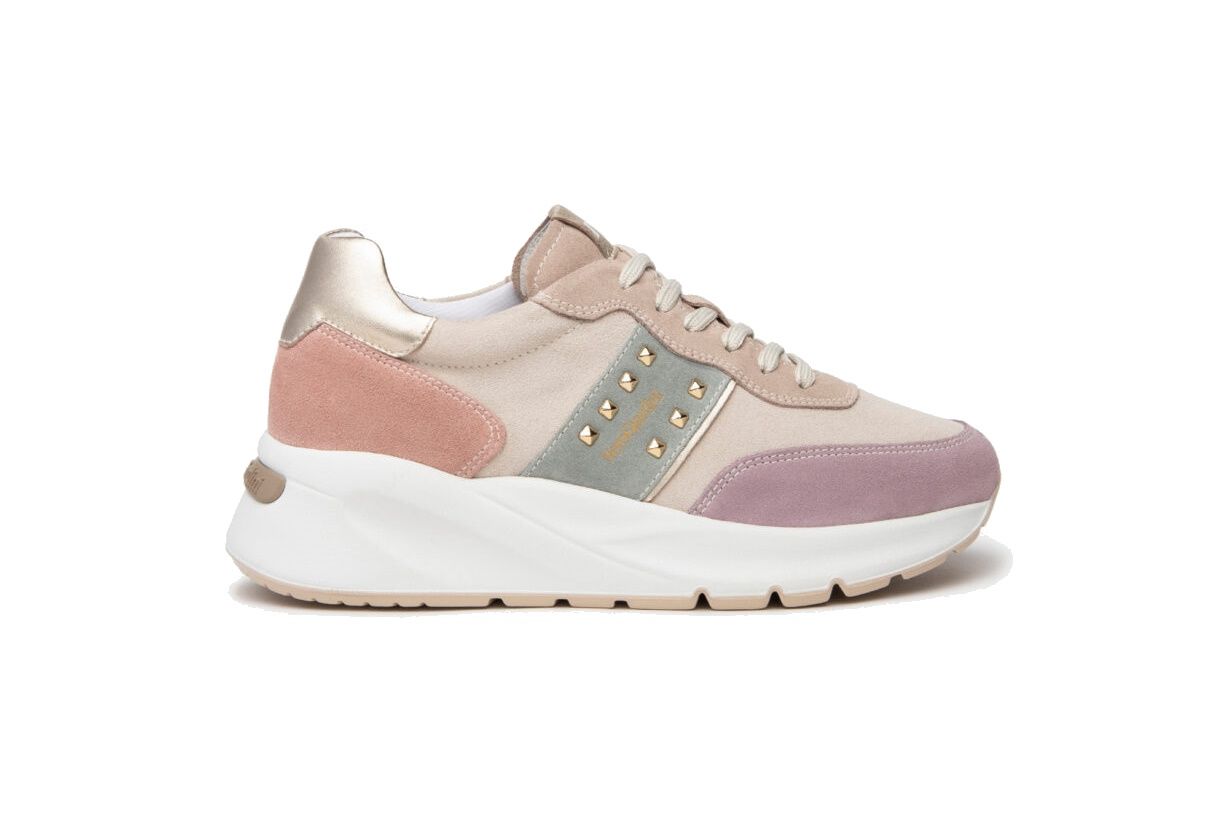 Nerogiardini women's sneakers in lilac leather and fabric - E409581D/603.