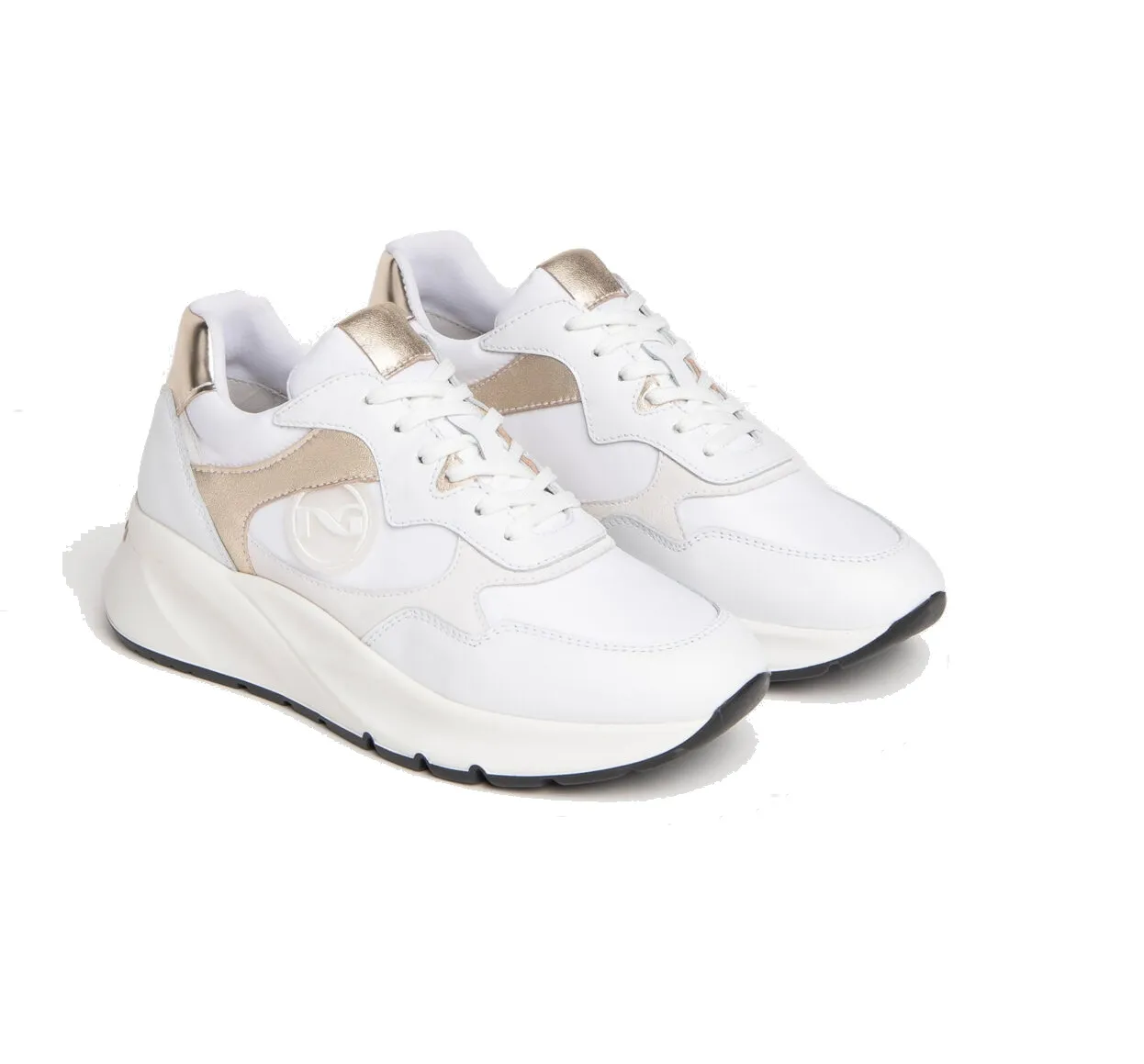 Nerogiardini womens sneakers skipper white, new bomber white, style E306414D707