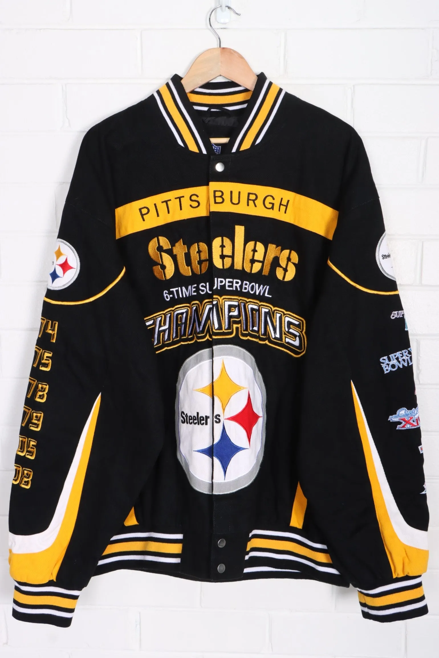 NFL Pittsburgh Steelers 6-time Super Bowl Champions Jacket 4XL