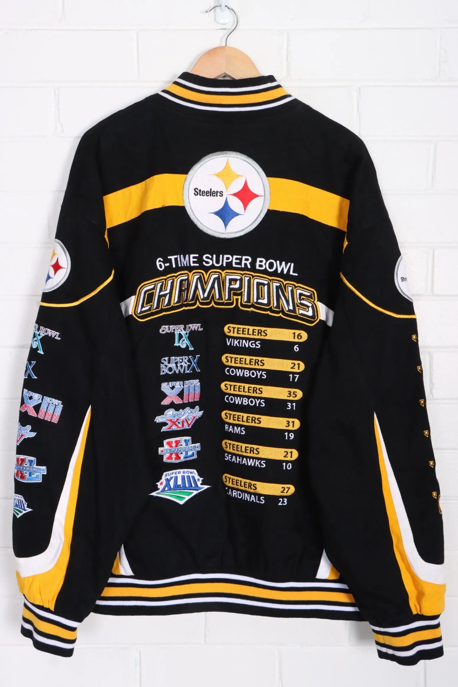 NFL Pittsburgh Steelers 6-time Super Bowl Champions Jacket 4XL