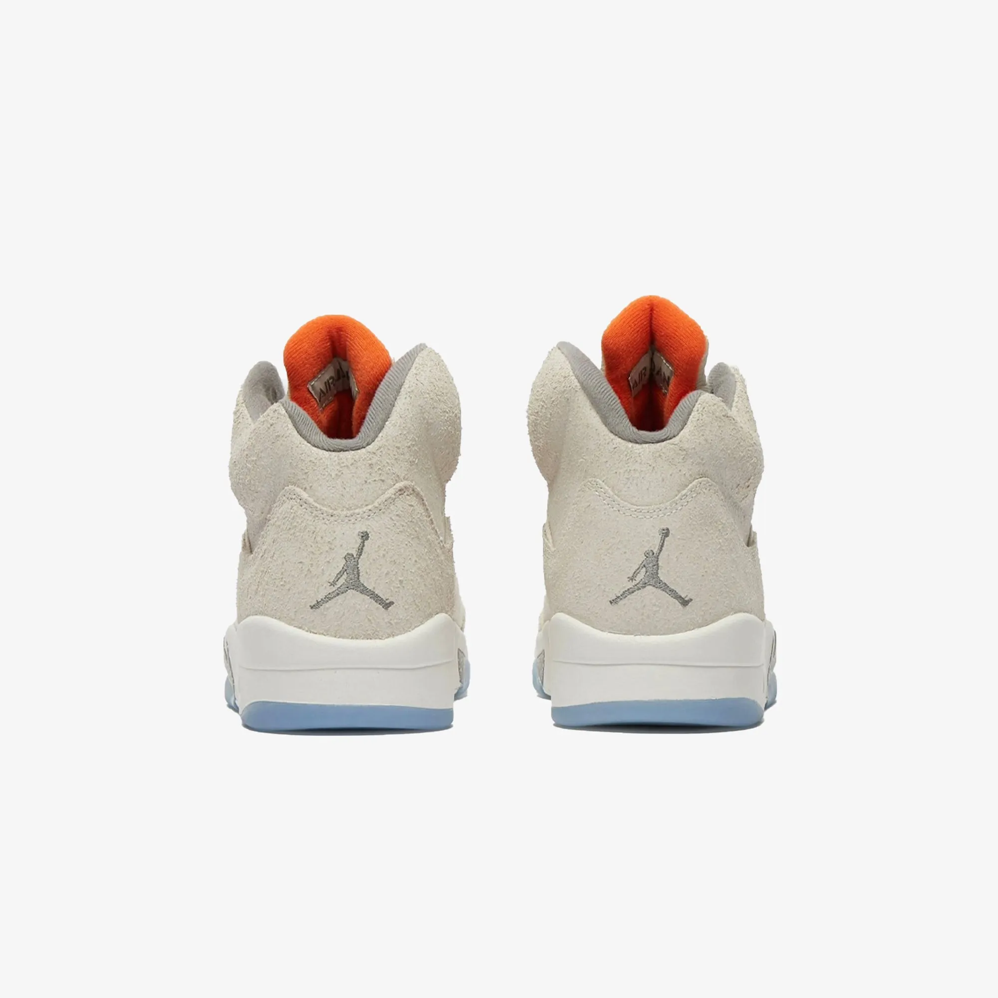 Nike Air Jordan 5 Retro SE Craft in Light Orewood Brown, Safety Orange, and Flat Pewter.