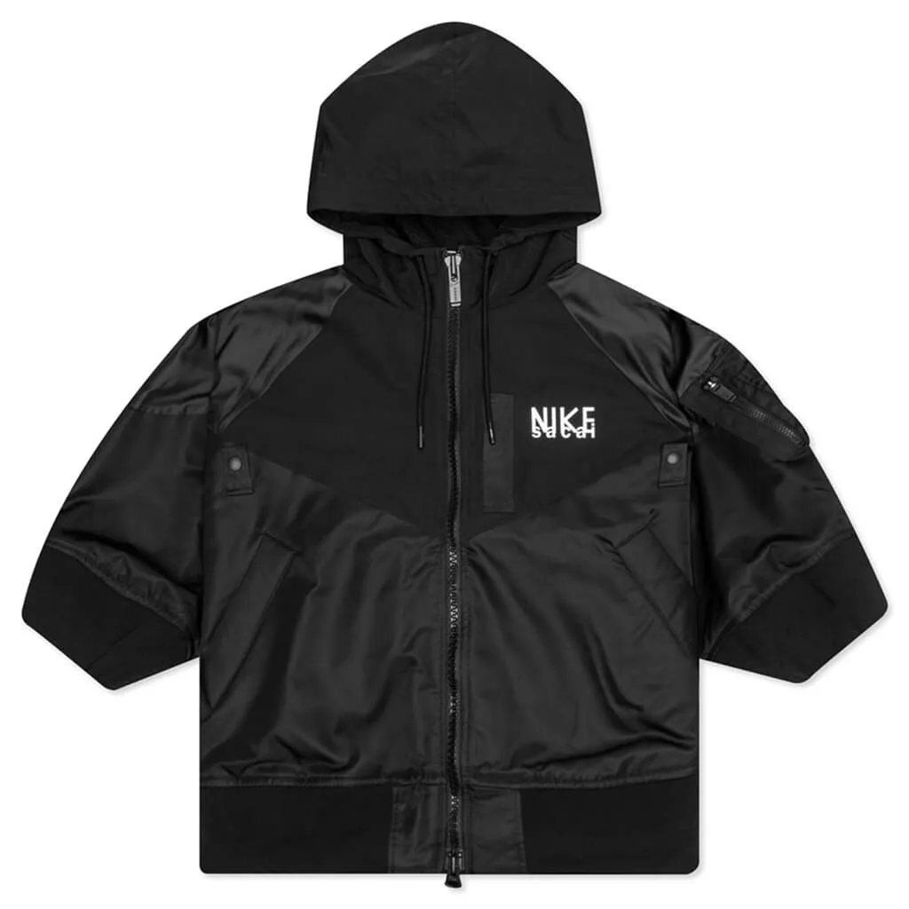 Nike Sacai Women's NRG Full Zip Hooded Jacket Black