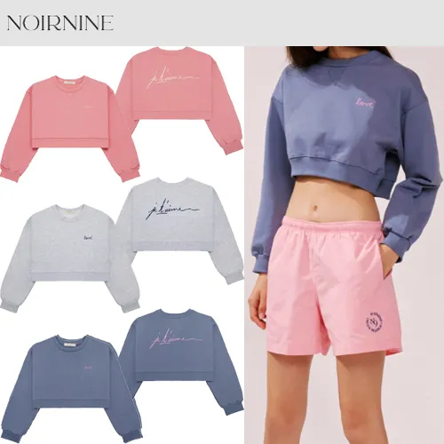 Noirnine Street Style Long Sleeves Logo Hoodies and Sweatshirts