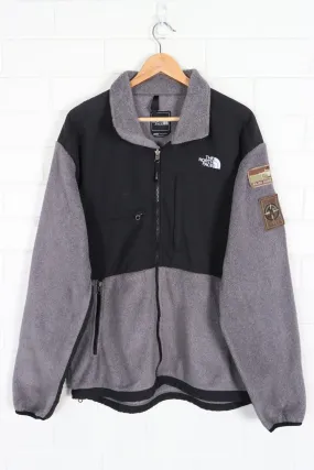 North Face Denali Fleece Jacket (L) with Custom Grey Patches