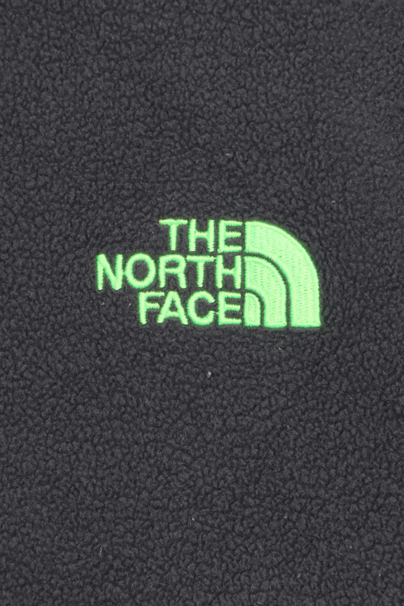 North Face Khumbu Fleece Jacket - Grey and Neon Green - Size XL