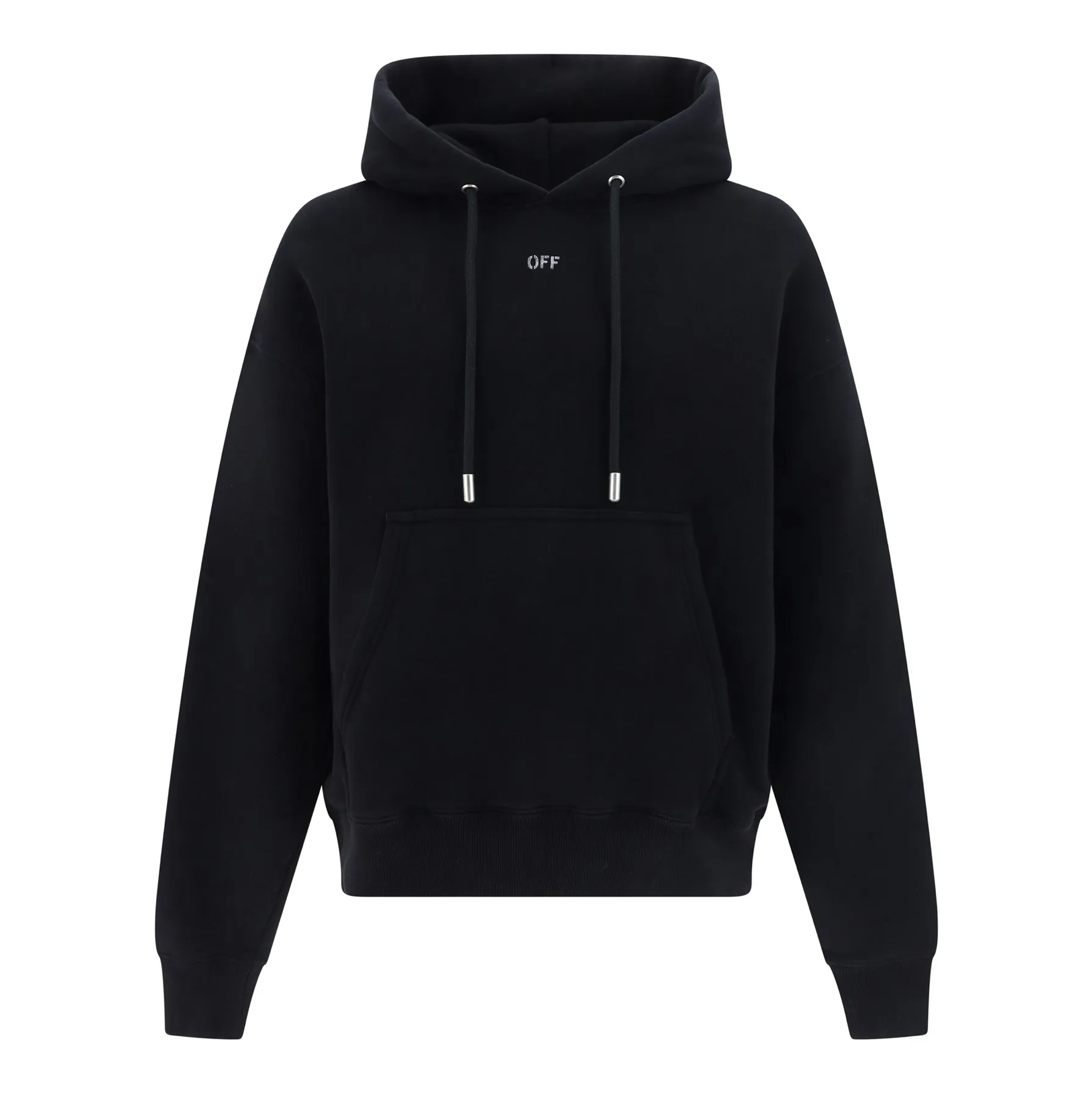 Off-White Unisex Long Sleeves Cotton Logo Hoodies - Street Style