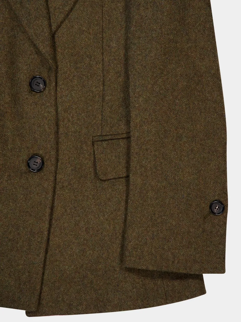 Olive Wool Tailored Blazer