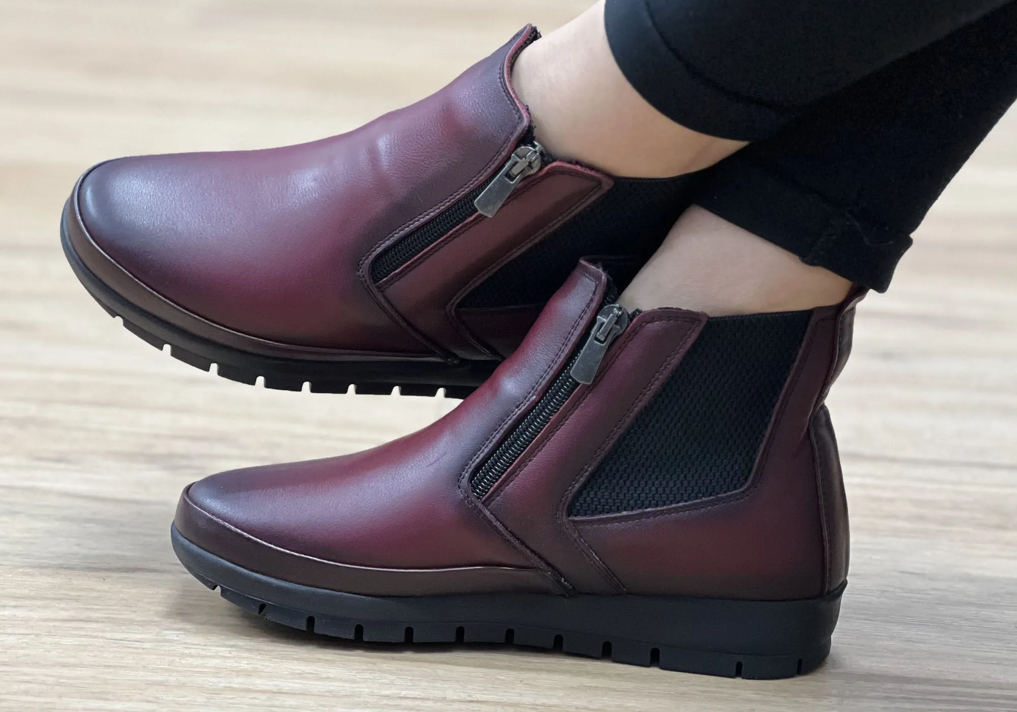 Orizonte Eres Womens European Comfortable Leather Ankle Boots