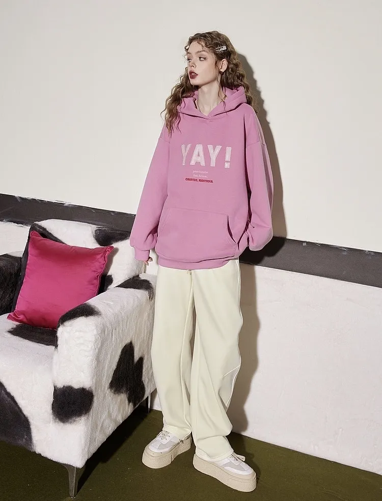 Oversized Logo Hoodies & Sweatshirts | Long Sleeves Plain - ELF SACK