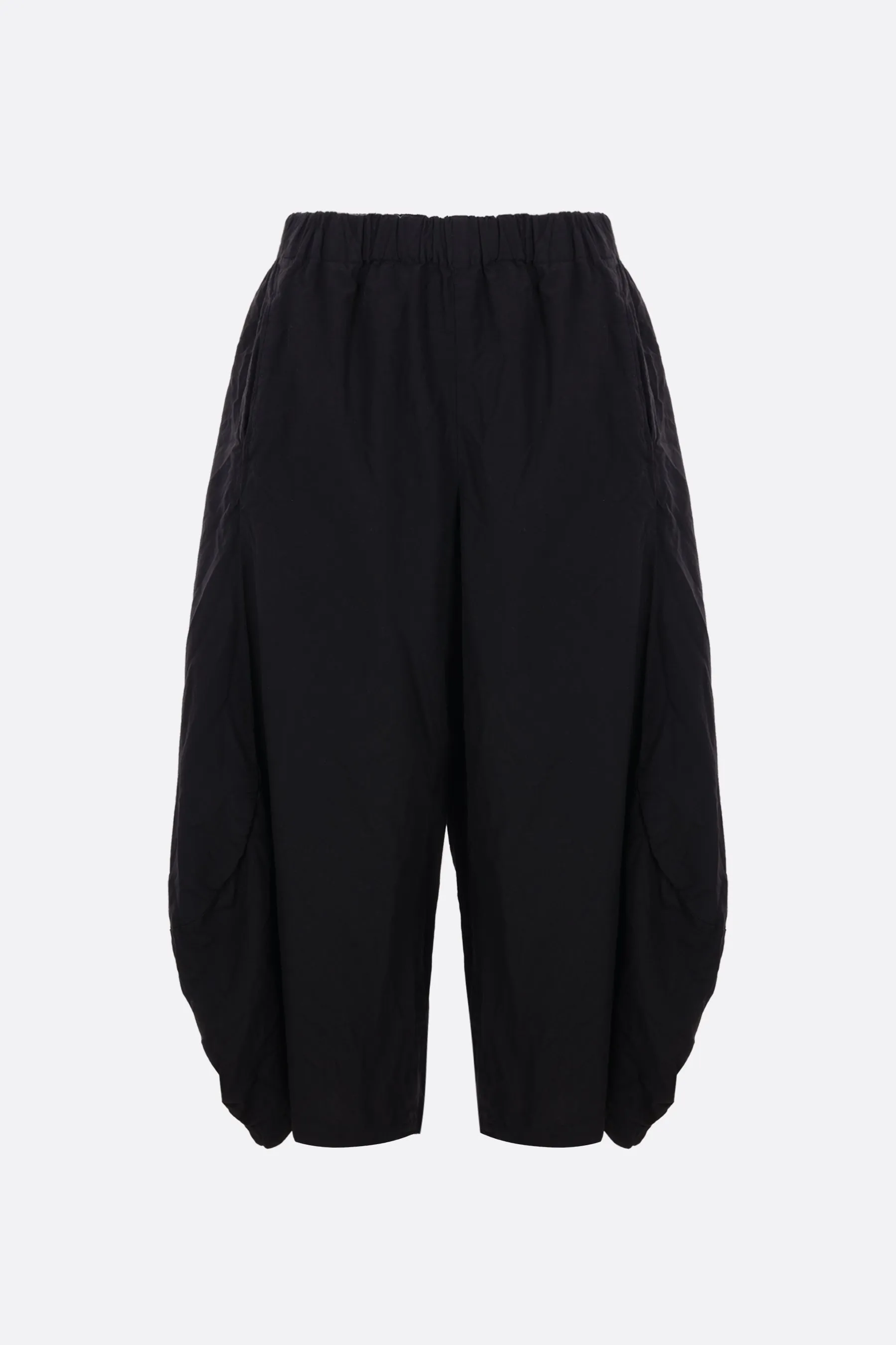 Oversized pants in technical jersey fabric