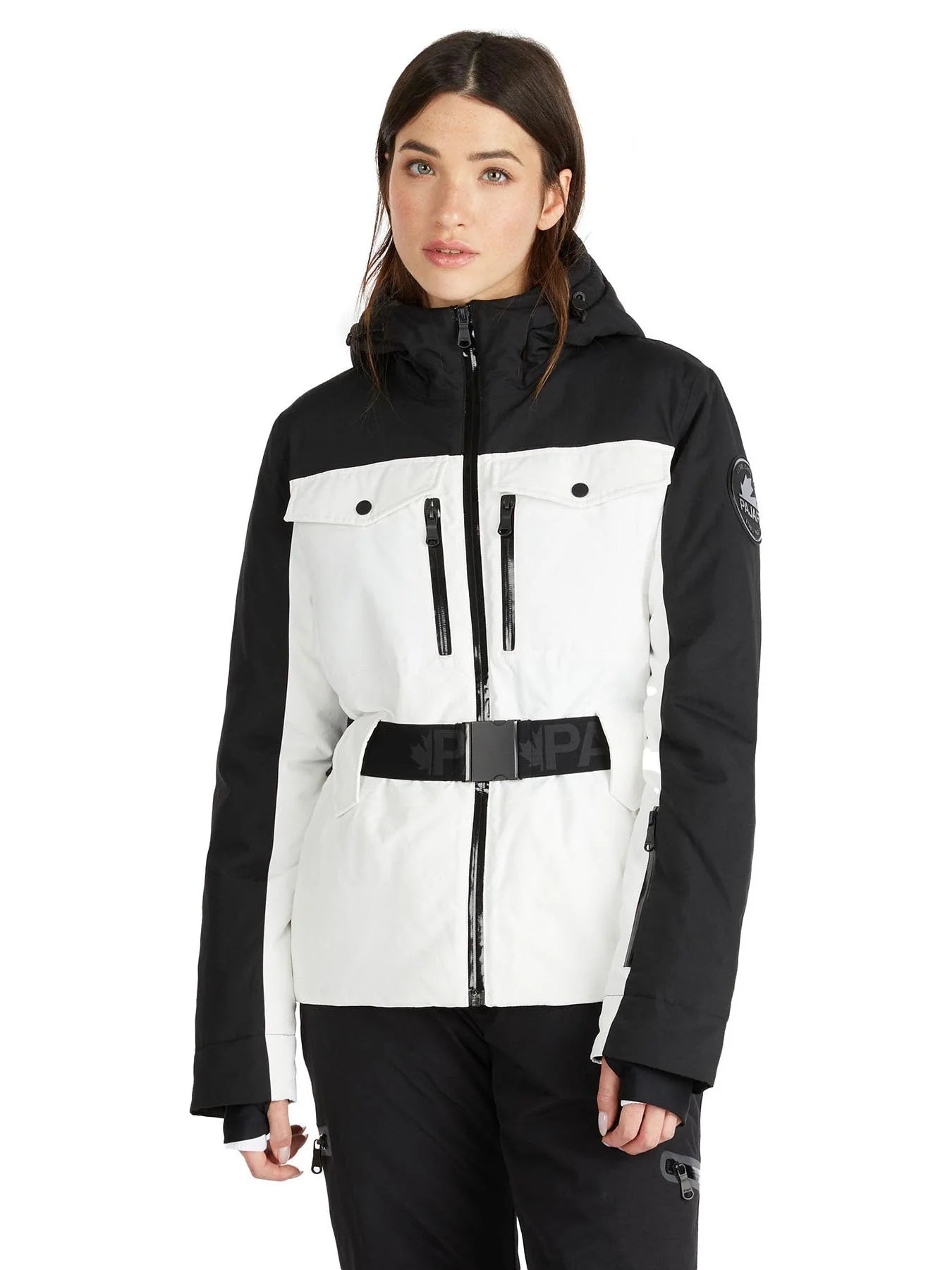 Pajar Womens Gabbi Belted Ski Jacket - WHITE