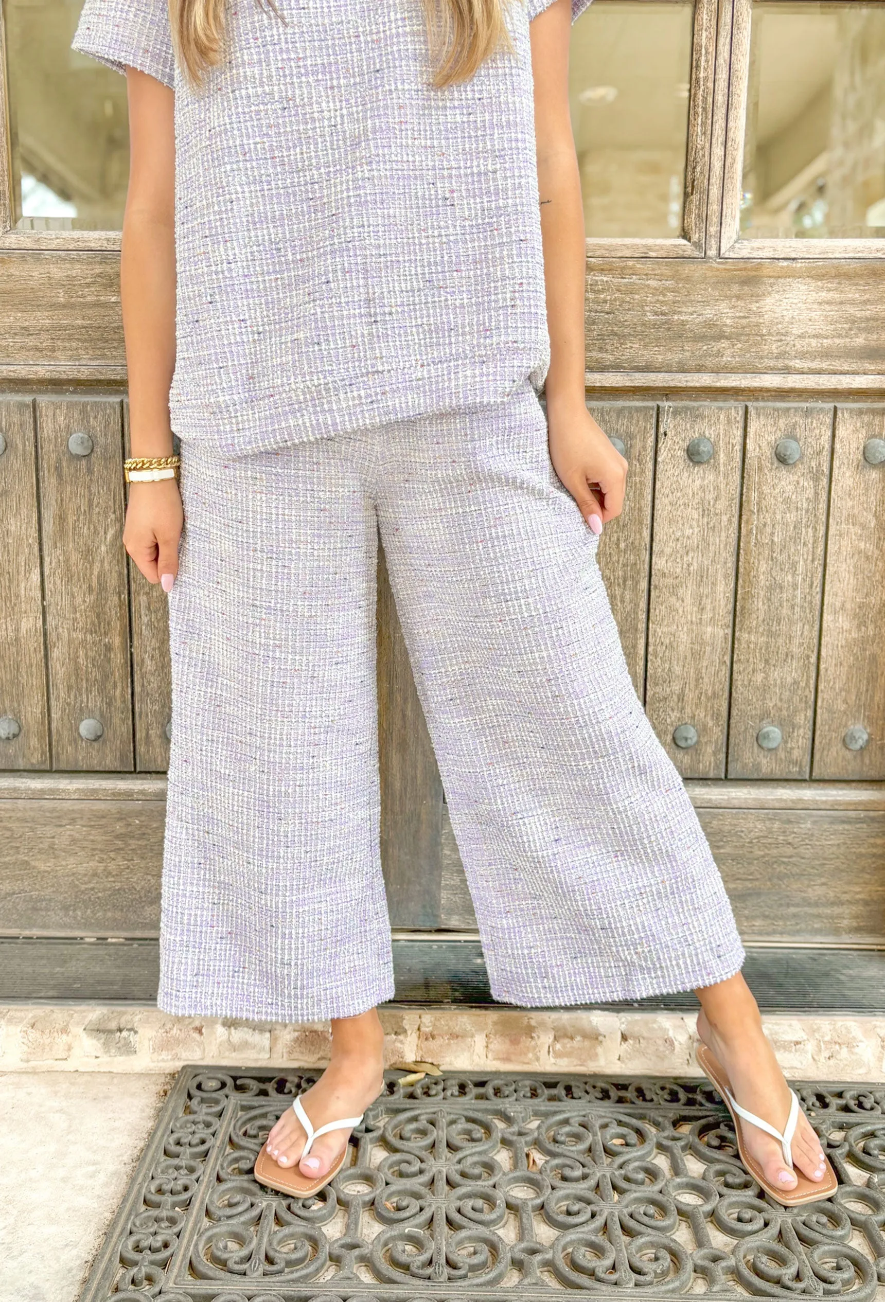 Paris Mornings Tweed Wide Leg Pants - Best Price & High Quality. Shop Now!