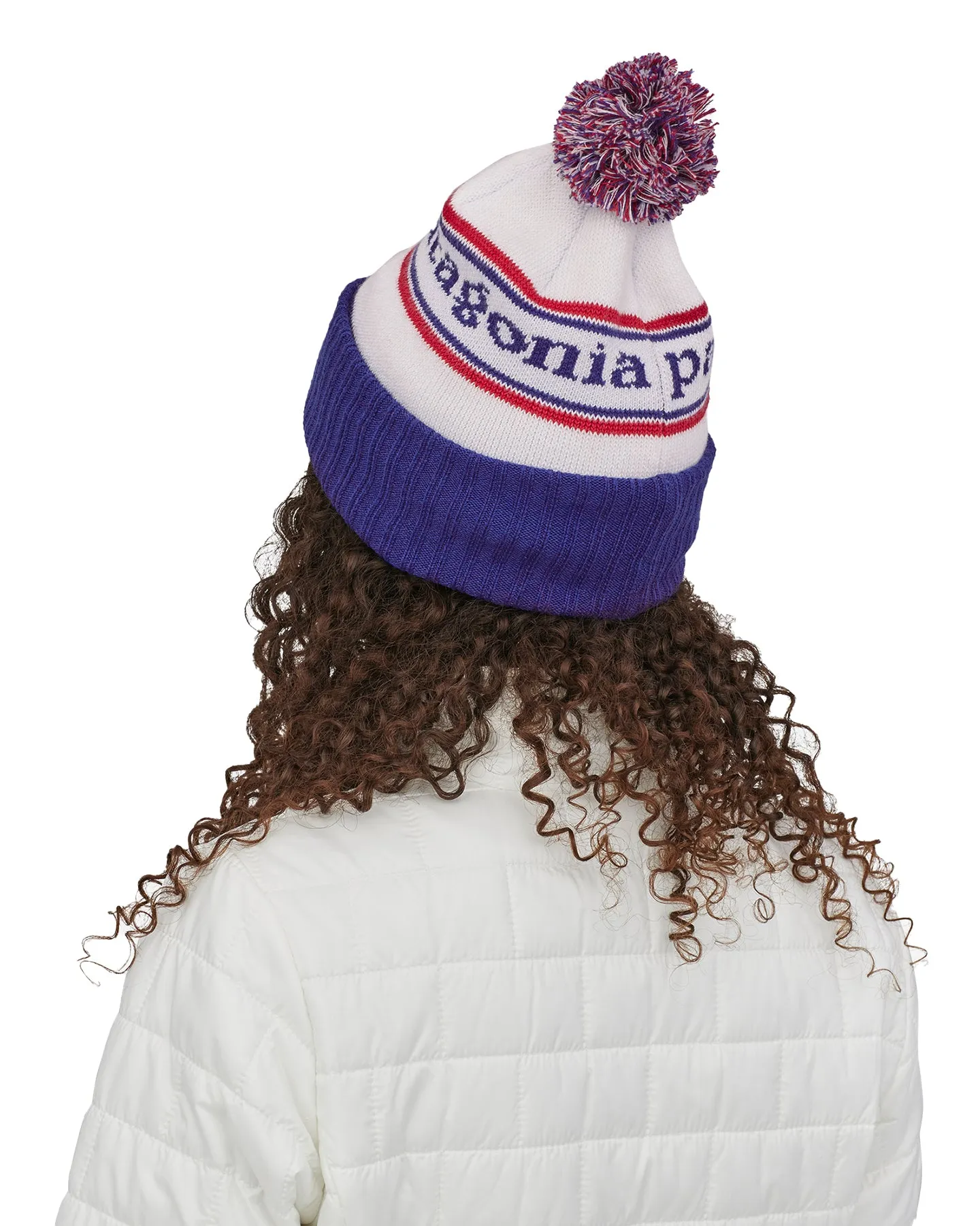 Patagonia Powder Town Beanie - Viking Blue - Park Stripe