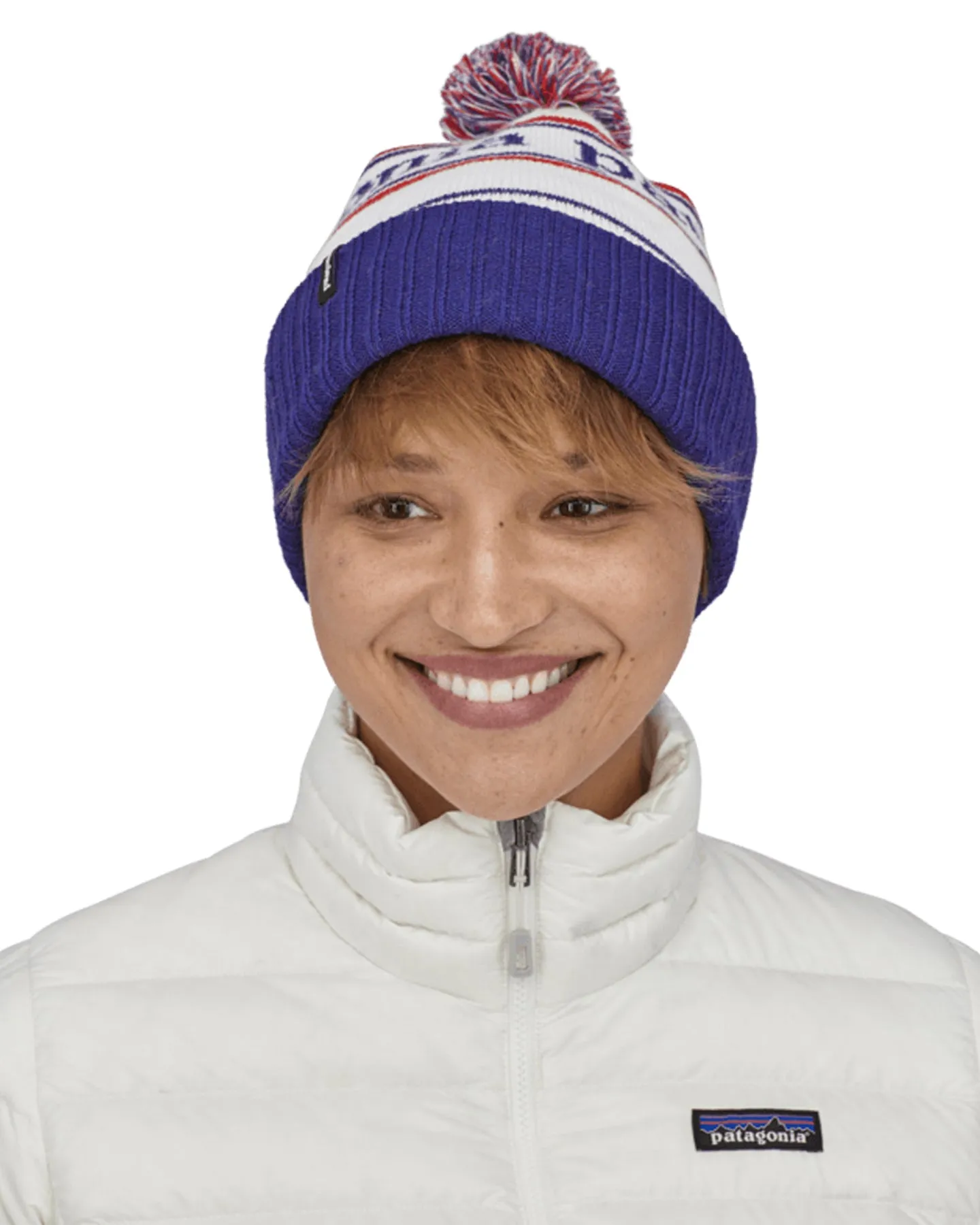 Patagonia Powder Town Beanie - Viking Blue - Park Stripe