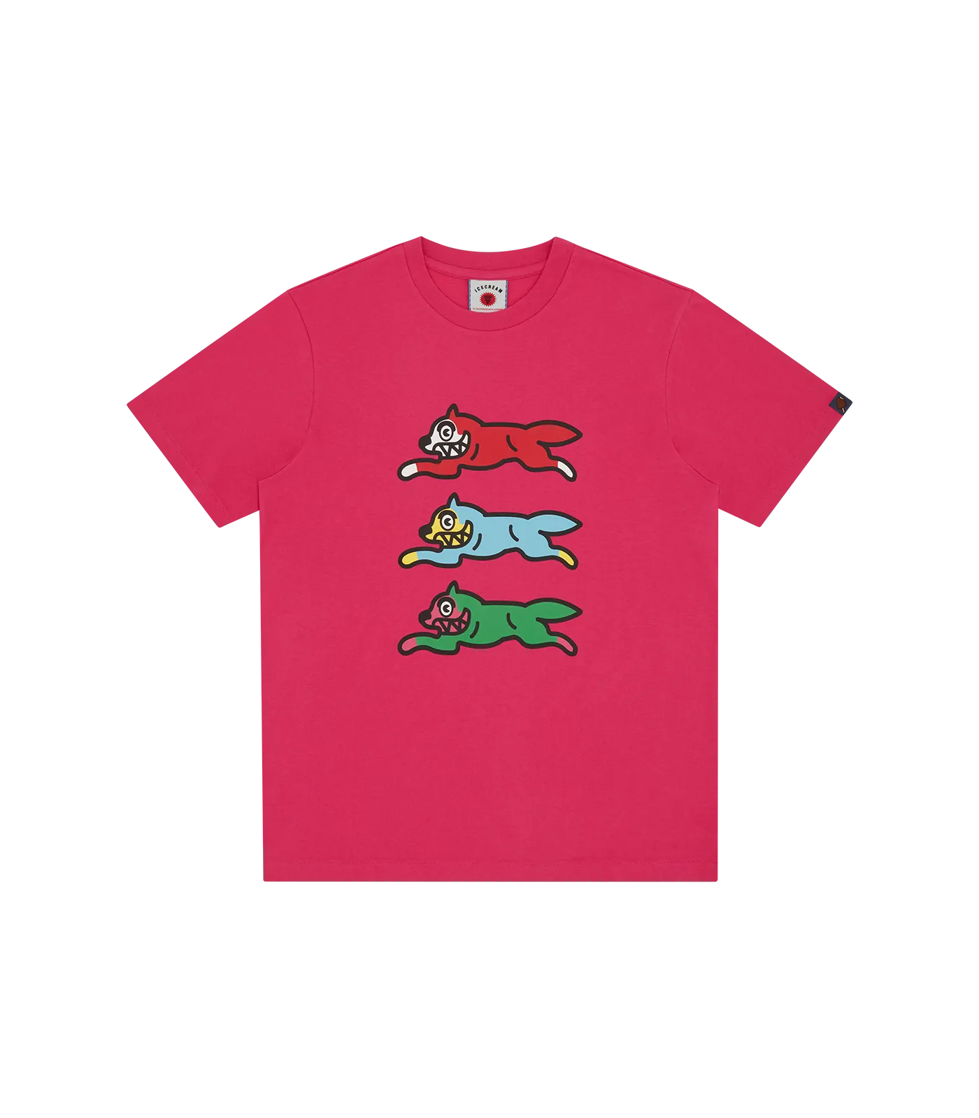 Pink Triple Running Dog Tee