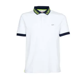 Pique Polo Shirt Logo Neck White Men's