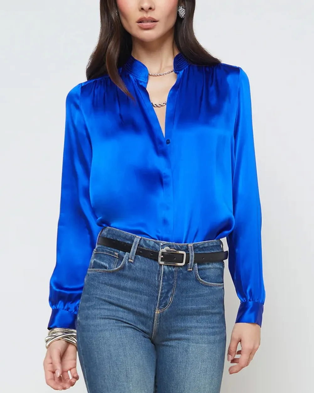 Pop Cobalt Bianca Blouse