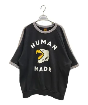 [Pre-owned] HUMAN MADE S/S SWEATSHIRT Logo print short sleeve sweatshirt